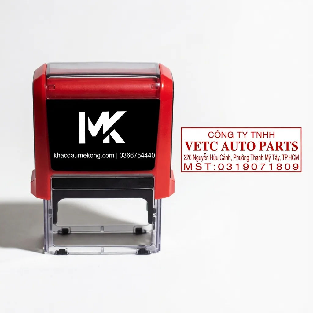 Mẫu mộc vuông mã số thuế công ty Cần Thơ
