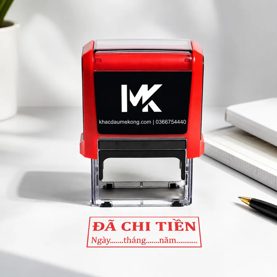 Mẫu minh họa dấu Đã chi tiền dùng để phân loại chứng từ kế toán